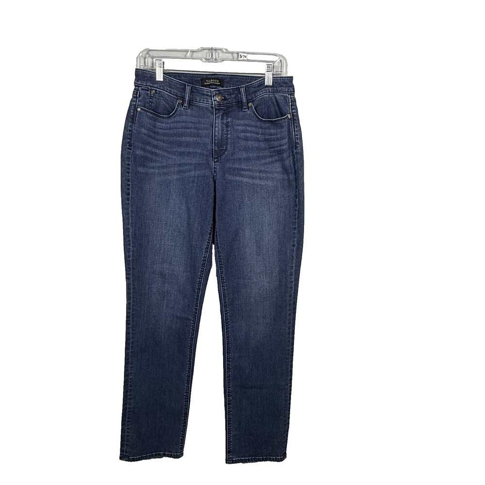 Talbots Jeans Flawless Five-Pocket Straight Dark Wash Womens Size 8 Mid Rise